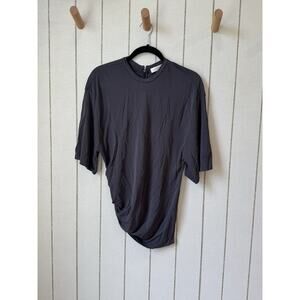 Christopher Esber Side Cowl Waist Tee Shirt Gray Women’s 8 Short Sleeve